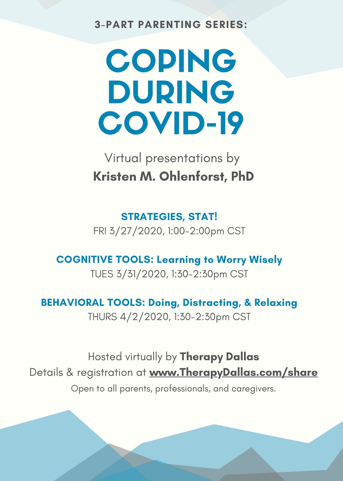 COPING DURING COVID19 Therapy Dallas