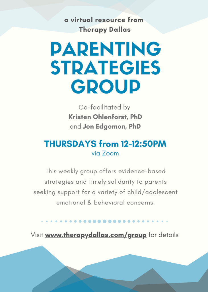 Parenting Strategies Group Therapy Dallas